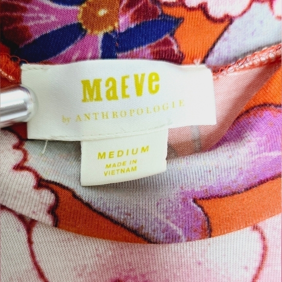 Anthropologie Maeve Clearly Dress Floral Mock Neck Size Medium - Picture 5 of 9
